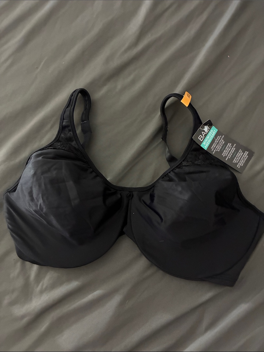 Bali Black Smooth Underwire Full Coverage Bra